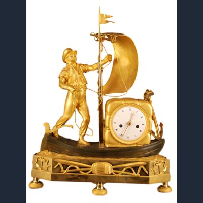 M16 Rare Directoire genre matelot mantel clock