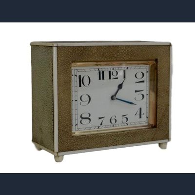 C23 IMPORTANT CLEMENT ROUSSEAU SHAGREEN CLOCK