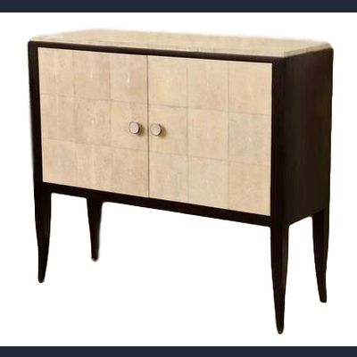 F03 Art Deco dressoir/Jean Michel Frank stijl pijlstaartrog panelen