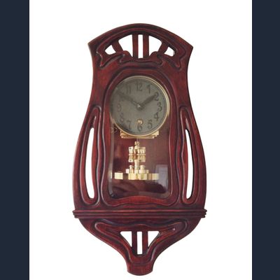 W44 Art Nouveau torsion pendulum wall clock