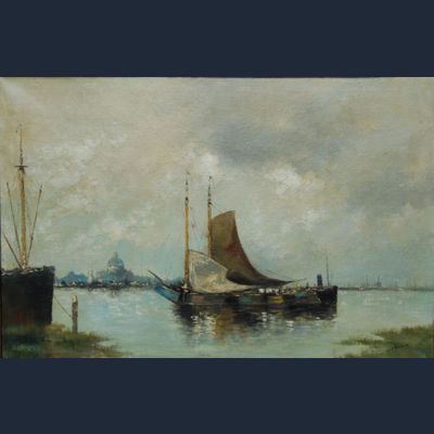 P10 Schepen aan de oever