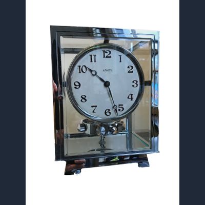 M267 Chrome plated art deco J. L. Reutter five-glass Atmos clock