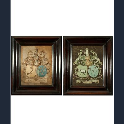 Twee 17e eeuwse Borduurwerken door Catharina Rost