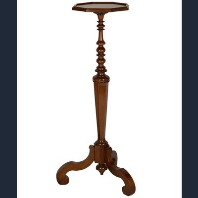 A Wallnut Baroque Pedestal Table