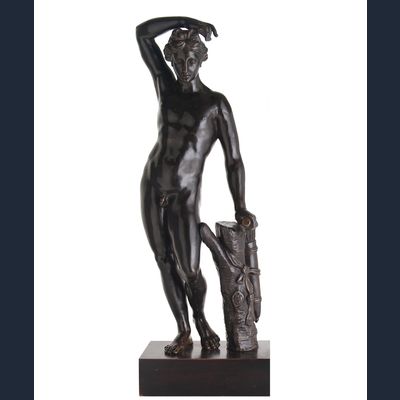 Vroeg 18e eeuwse Bronzen  Beeld van Apolino