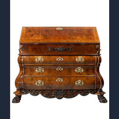 A Burr Walnut Klap Bureau