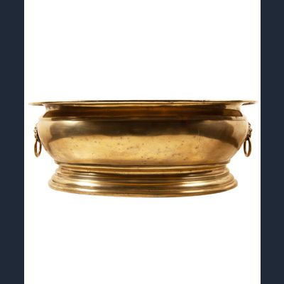 A Baroque Brass Wine Cistern with Handles