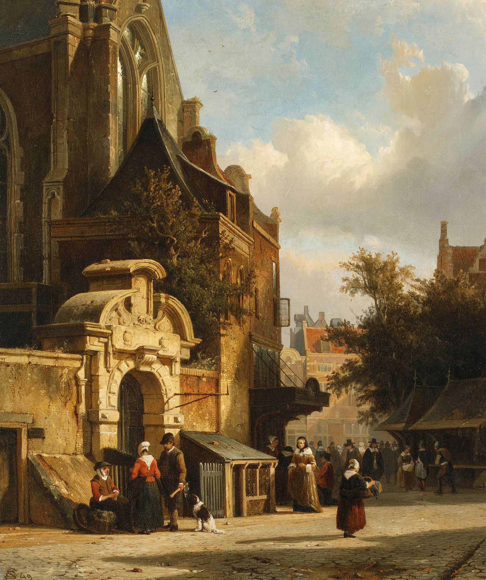 Gate of the Zuiderkerkhof, with the Nieuwezijds Chapel