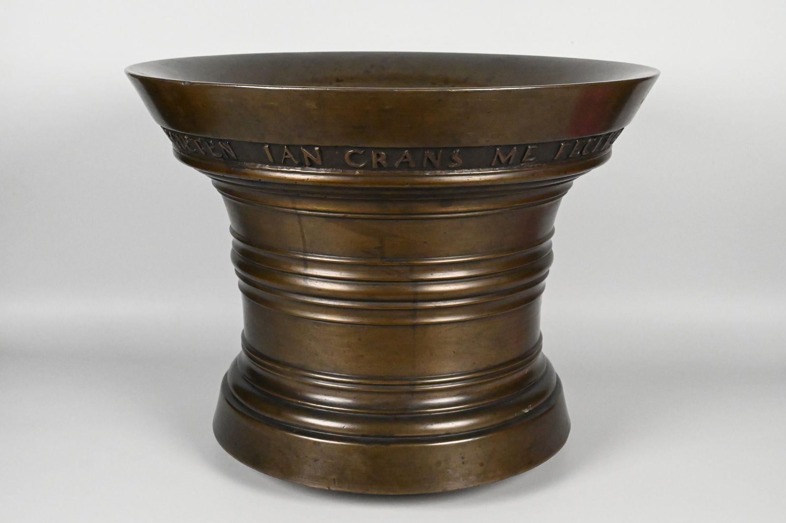 A very large bronze mortar