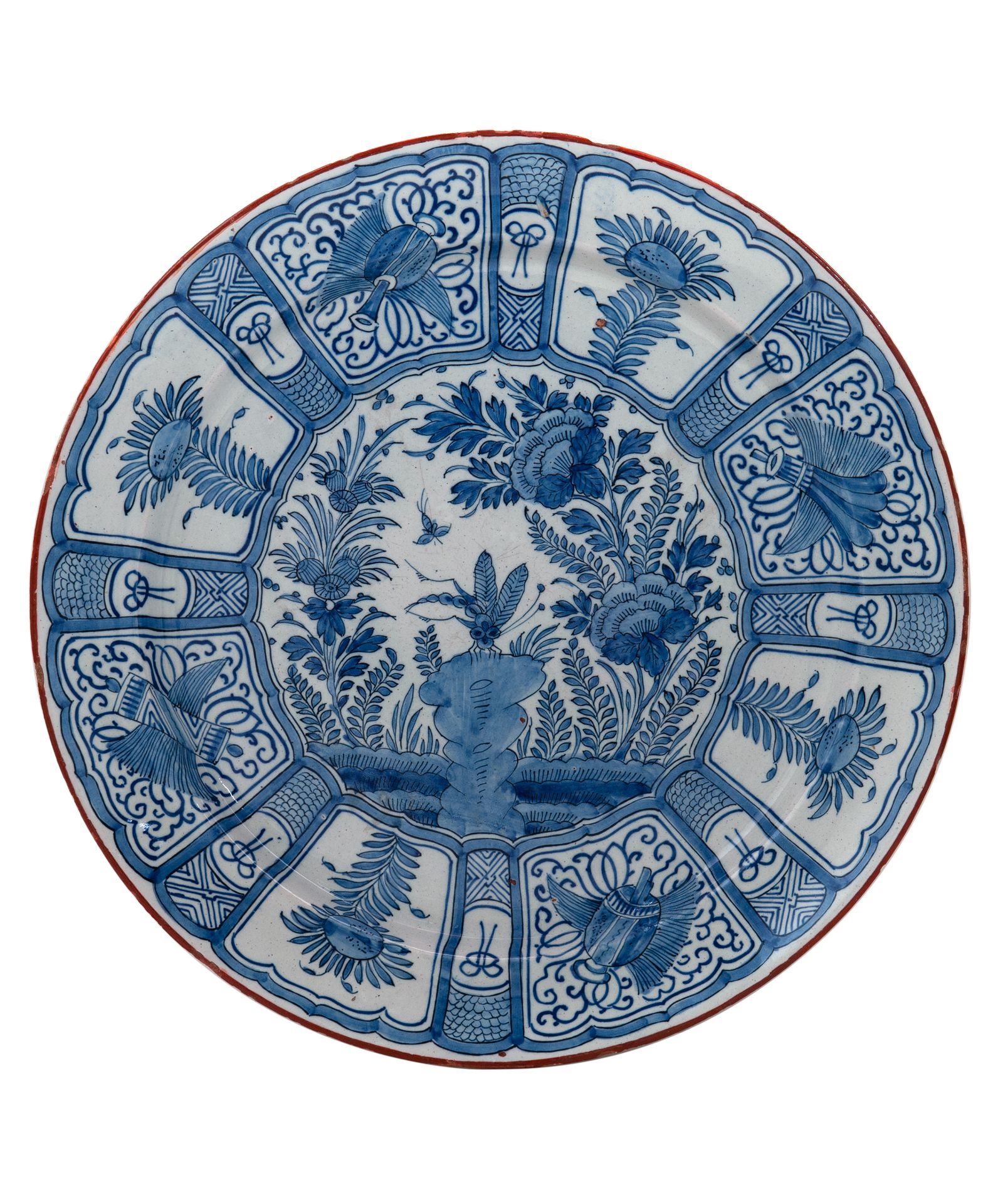 A Blue and White Delft Earthenware ‘Kraak’-Style Charger