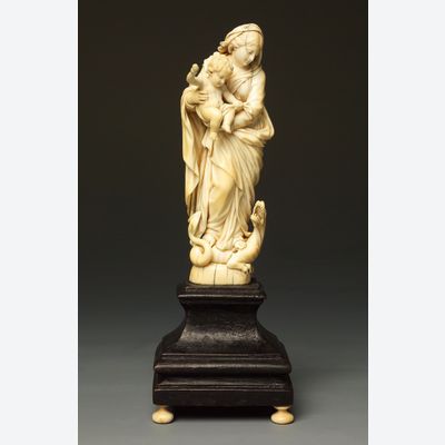 Virgin and Child beating the evil