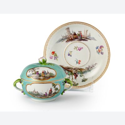 Meissen tureen with saucer