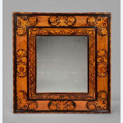 A William and Mary Marquetry Mirror