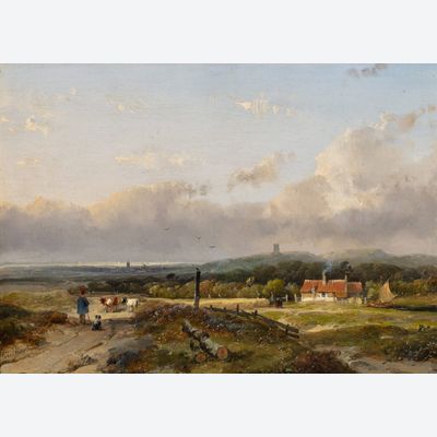 ANDREAS SCHELFHOUT (1787-1870) – DUNE LANDSCAPE IN SUMMERTIME