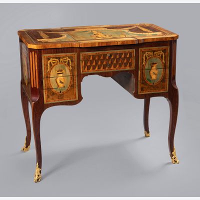 Eine seltene niederländische Poudreuse mit beeindruckender Marketerie.