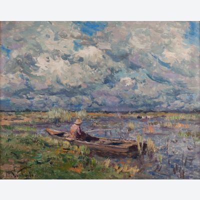 Fischer an der Mündung der Schelde