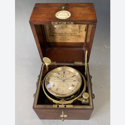 Small marine chronometer, signed Charles Frodsham, no. 2094, approx. 1849.