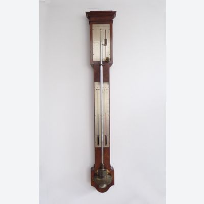 French Stick Barometer circa 1830 signed Vincent CHEVALIER ainé, Paris.