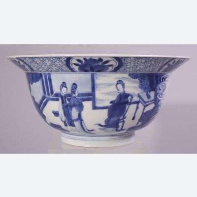 Chinese blue and white porcelain Klapmutsbowl