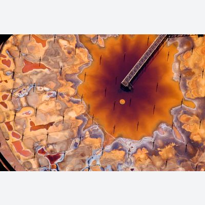 Inside of Tank at Syncrude oil sands upgrader