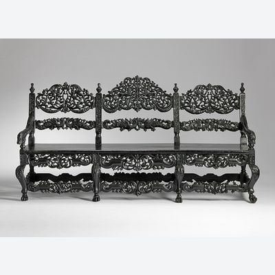 Indisch-hollandse koloniale zitbank