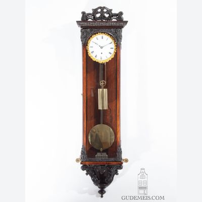 A small Austrian Neo Gothic wall clock, circa 1850.