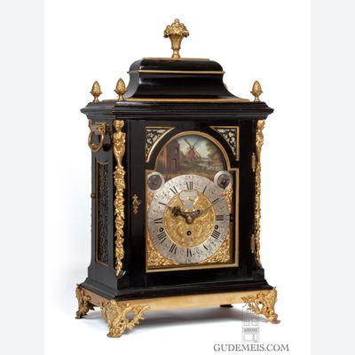 An English table clock with musical mechanism and automaton, Daye barker London, circa 1760.