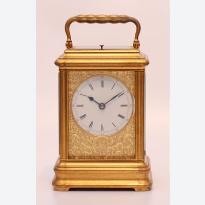 A fine French gilt brass 'Giant' carriage clock, Drocourt, circa 1870
