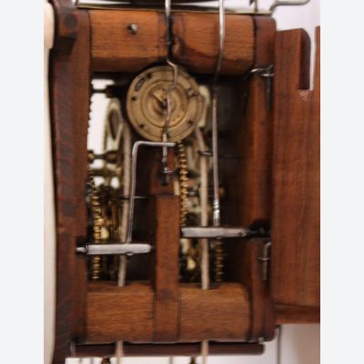 A small German 'Jockele' wall clock with alarm, circa 1860