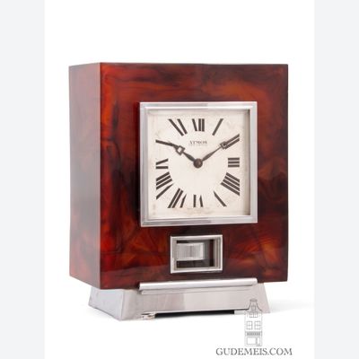 A French Art Deco ambrolite Reutter Atmos clock, circa 1935