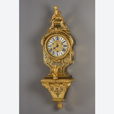 French Régence console clock, Masson