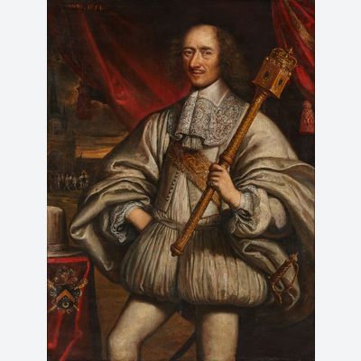 Franse school, portret van de kamerheer van Louis XIV