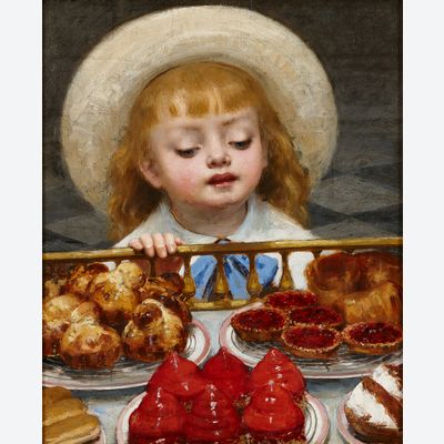 Victor Tortez (1843-1890), het meisje in de patisserie