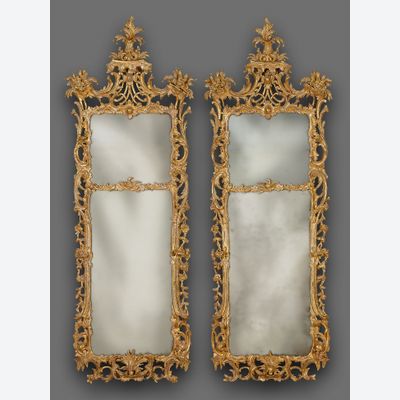 Paar Engelse George II spiegels