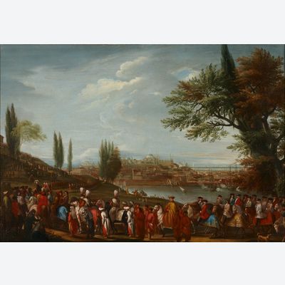 Venetiaanse School, Processie van de Bailo in Constantinopel