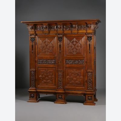 Zweitüriger Renaissance Schrank aus Utrecht