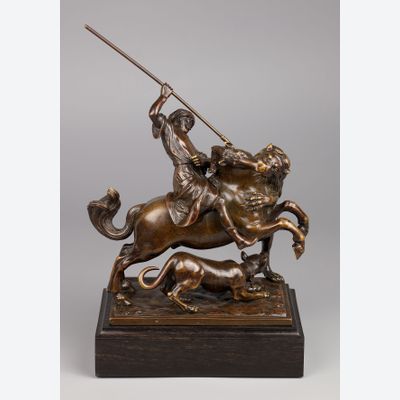 Turk on a Lion Hunt, Francesco Fanelli (1577-after 1657?)