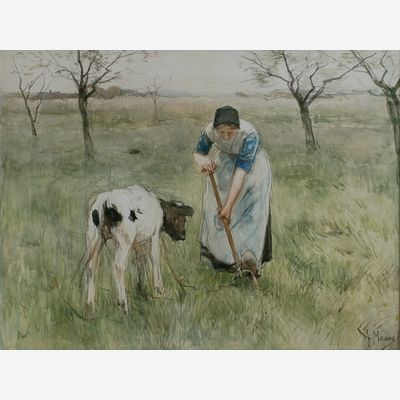 Larense boerin met geitje