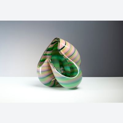 Barbara Nanning (Amsterdam 1957), glass object sculptural bowl