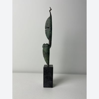 Pierre Lumey (Nederland 1948), gepatineerd brons sculptuur