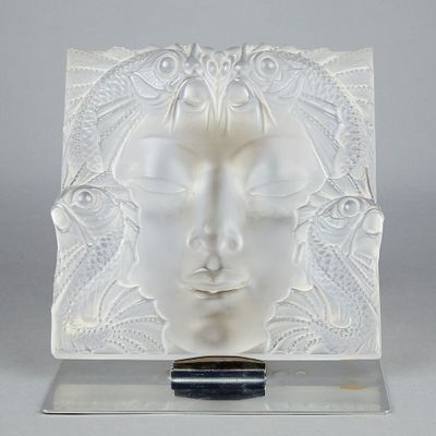 R. Lalique, Wall relief 'Masque de Femme N°2', design 1935, by Lalique