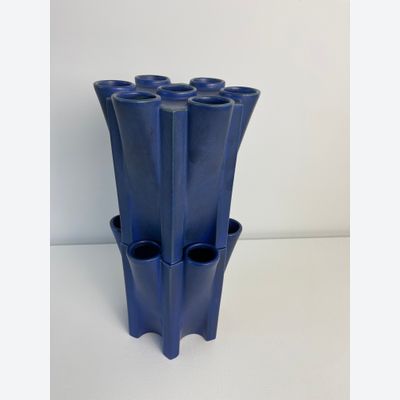 Jan van der Vaart, Blauw geglazuurde multipel tulpentoren, ontwerp 1989, uitvoering 1990