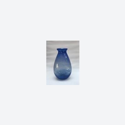A.D. Copier, Leerdam Unica, Transparente blaue Vase, 1946