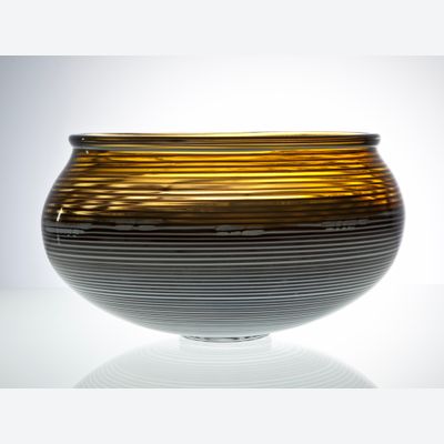 A.D. Copier, Einzigartige Schüssel, erstellt von L. Tagliapietra und B. Heesen, Studio De Oude Horn, 1990