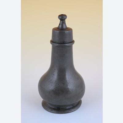 A pewter bottle