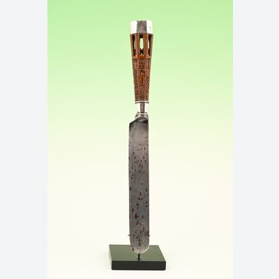 A Dutch beautifully carved palmwood knife.