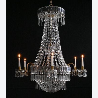 A cristal chandelier