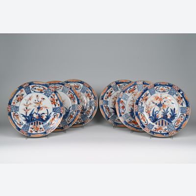 Zes Chinese Imari borden