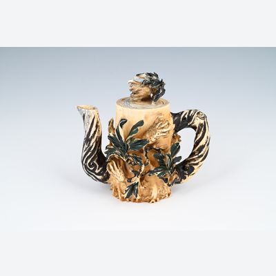 A Chinese mammoth ivory teapot.