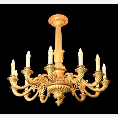 An ormolu bronze chandelier